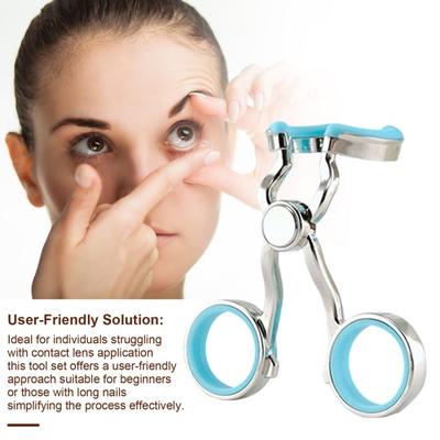 Аппликатор для контактных линз с футляром, пинцет, инструмент для вставки, расширитель зрачка, дорожный набор для легкого ношения контактных линз