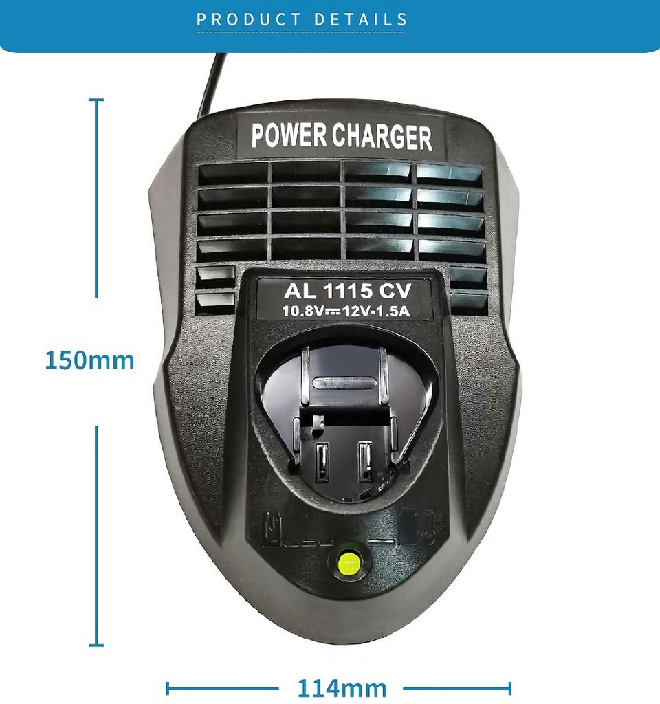 AL1115CV 10.8V-12V Li-Ion Зарядное устройство для аккумуляторов с вилкой США для BAT414 BAT411