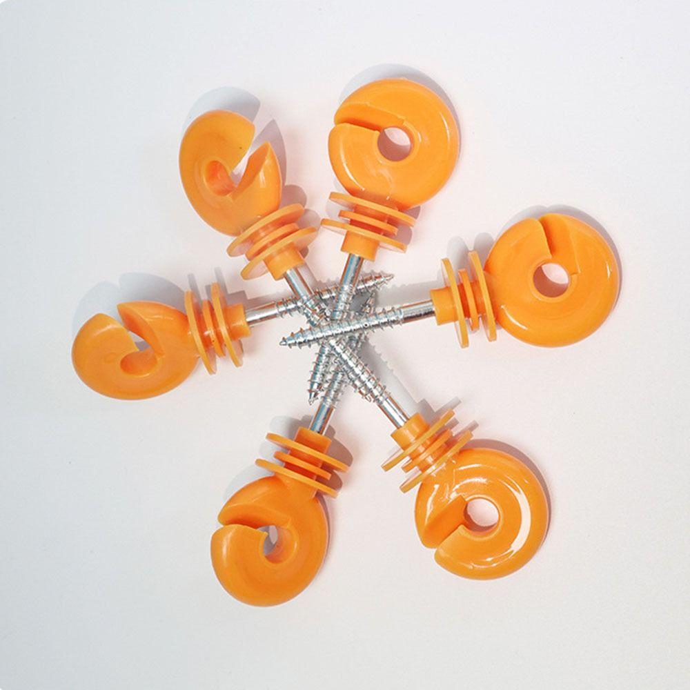 100Pcs Angled Slot Wood Post Screw Screw-In Electric Fencing Insulators  Electric Fence