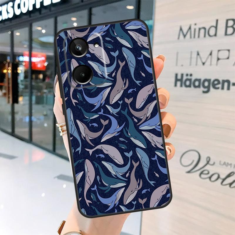 Whale Fish Wave Sea Case For Realme 15 Pro 12 11 13 14 Pro Plus GT6 GT7 C55 C51 C53 C25 C63 C61 C65 C67 C71 C75