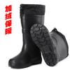 Флисовые теплые высокие резиновые сапоги мужские черные легкие хлопковые резиновые сапоги с тремя защитными свойствами