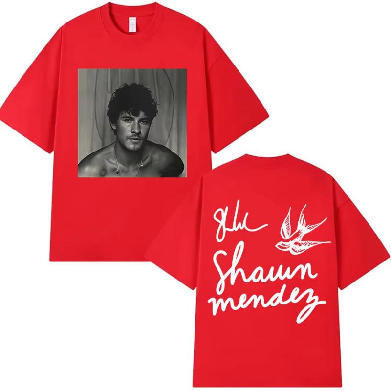 Rapper Shawn Unisexdes Tour 2025 New Album Graphic TShirt Unisexs Hip Hop Gothic Short Sleeve TShirts Vintage Oversized Cotton Tees