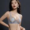 Women's Sexy Mesh Breathable Underwear: Super Thin, Rabbit Ear Design, Anti-Protrusion, Soft Underwire Bra for a Smaller Chest Look.