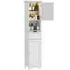 Slim Bathroom Storage Cabinet, with Sensor Lights - White