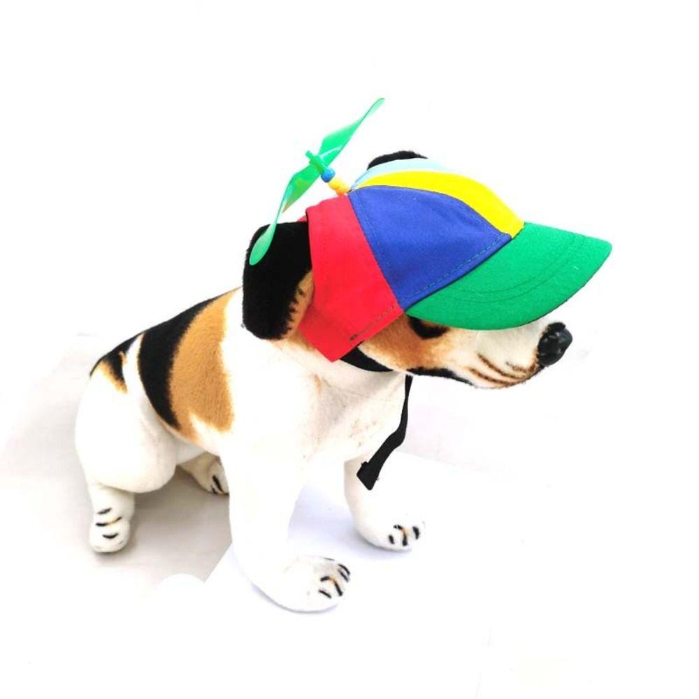 Funny Dog Propeller Hat Rainbow Dog Sun Hat Puppy Baseball Cap Small Medium Large Dogs Cat