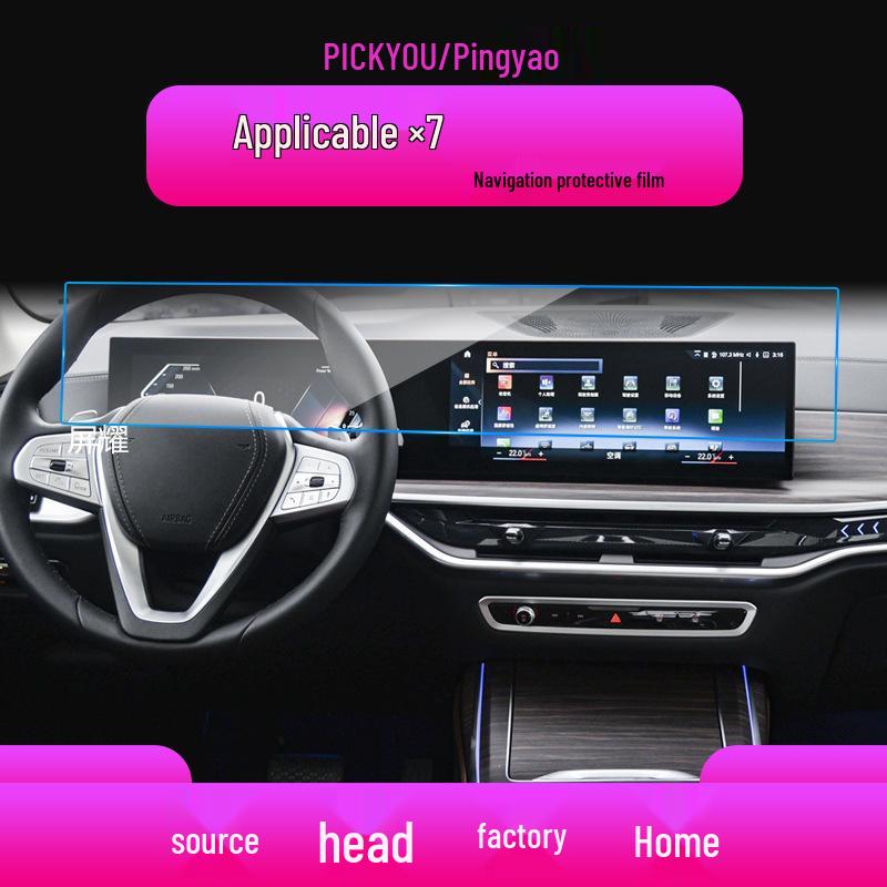 Защитная пленка из закаленного стекла, устойчивая к царапинам, для навигационного и центрального экрана BMW X7/X6M/XM