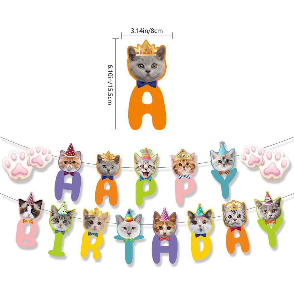 Pet Birthday Party Banner for Dogs and Cats