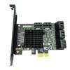 PCIe SATA Card, 8 Port SATA Controller Expansion Card with Bracket, Marvell 88SE9215 Support 8 SATA 3.0 Devices