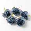 5 шт. Смешанные синие искусственные головки цветов для свадебного украшения, домашнего декора, DIY, поздравительные надписи на день рождения, рождественский венок, поделки, искусственный цветок