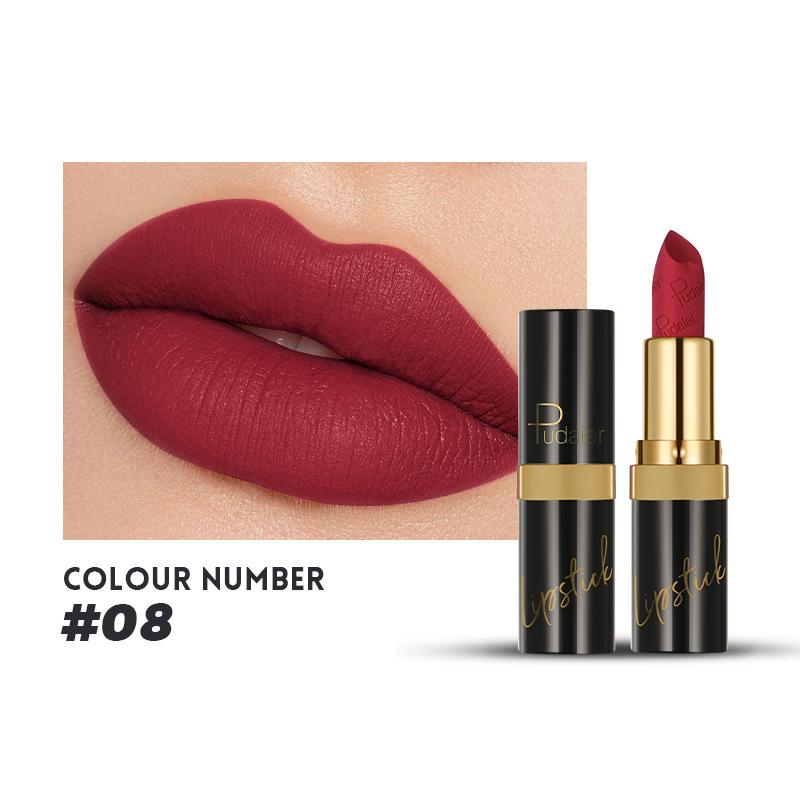 Матовая помада 10 цветов Velvet Non-stick Lip Glaze Высокопигментированный Стойкий блеск для губ Honey Lip Gloss