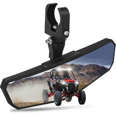 Зеркало заднего вида для UTV, HD Центральное зеркало SXS UTV с алюминиевым зажимом, Подходит для крепления на дугу безопасности 1,5"-2,0", Совместимо с Polaris RZR, Maverick Can Am X3,