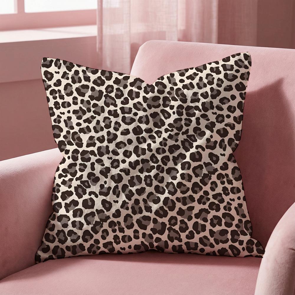 Leopard print pattern Cushion Cover MultiScene Pillow Cover for Home Car Reversible Soft Durable for Daily Use