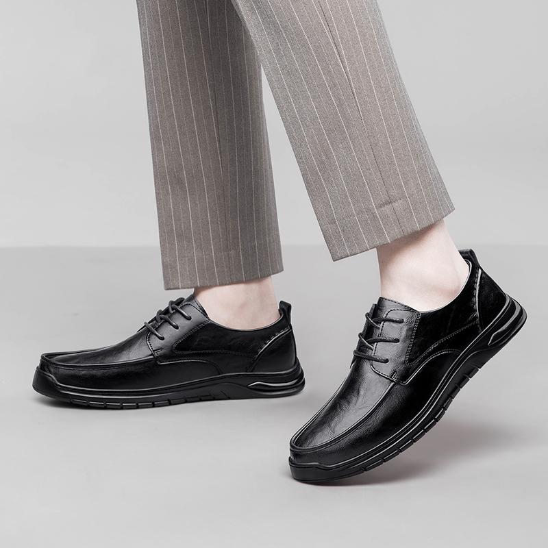 Повседневная мужская обувь в стиле ретро, деловая брендовая кожаная обувь, модная мужская обувь для ходьбы на открытом воздухе, удобная и роскошная