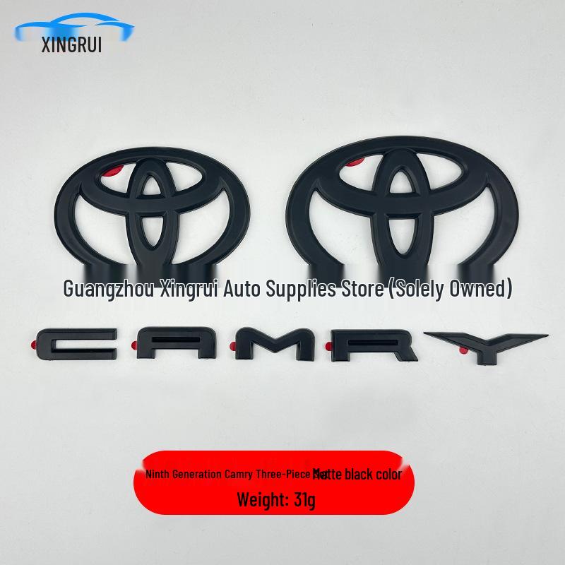 Наклейка-эмблема 'Черный Воин' для Toyota Camry 9-го поколения: Крутая и спортивная персонализация
