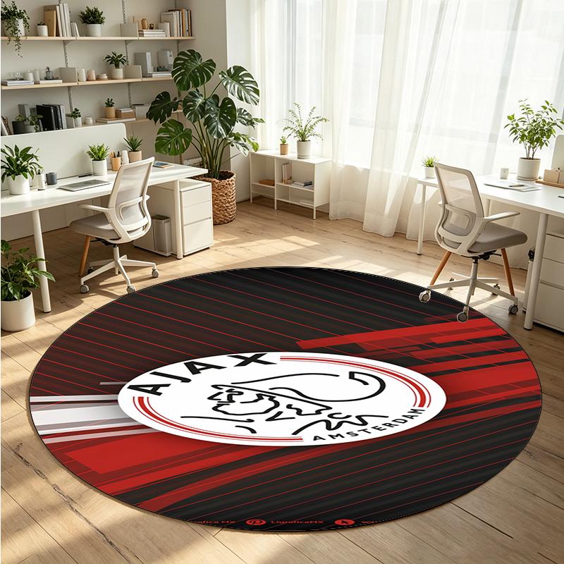 Atalanta Printed Round Crystal Velvet Rug Soft Non Slip Floor Carpet For Bedroom Holiday Gift