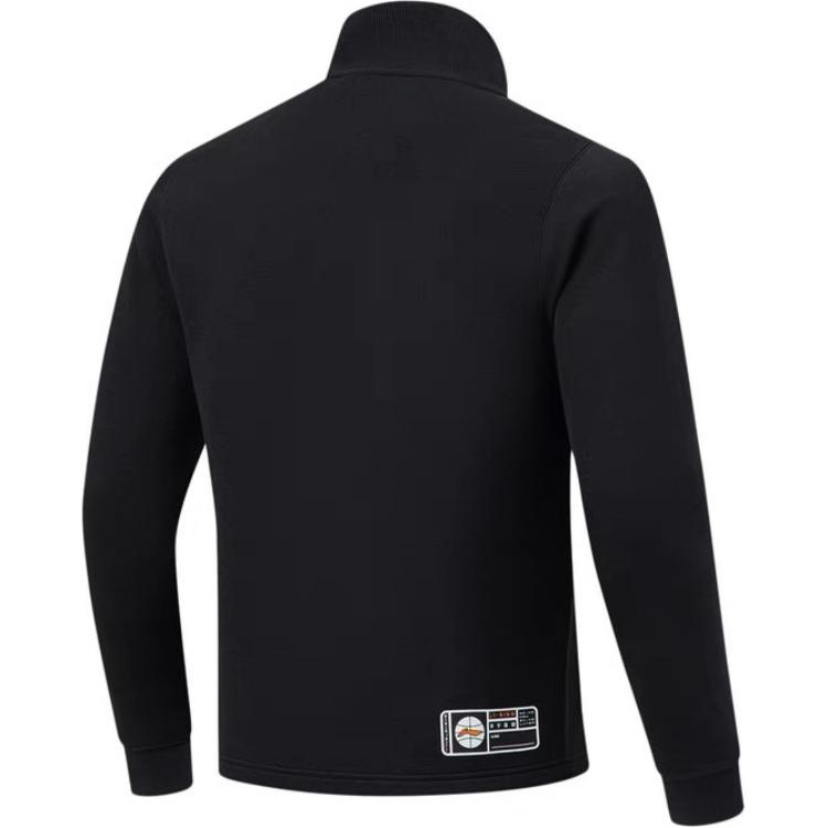 Li Ning Удобный Повседневный Кардиган Худи Мужская Толстовка Черный AWDTA39-1