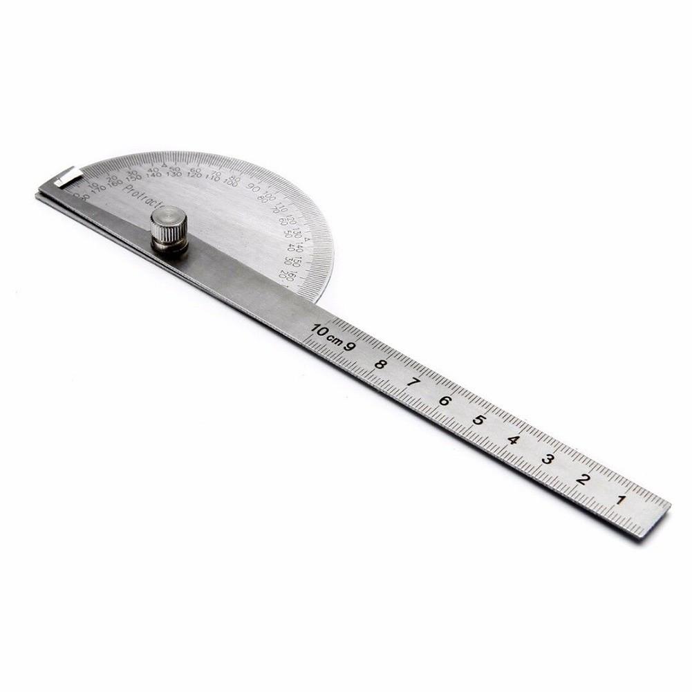SAE Protractor 0-180° Rotary Angle Finder Stainless Steel Machinist Ruler