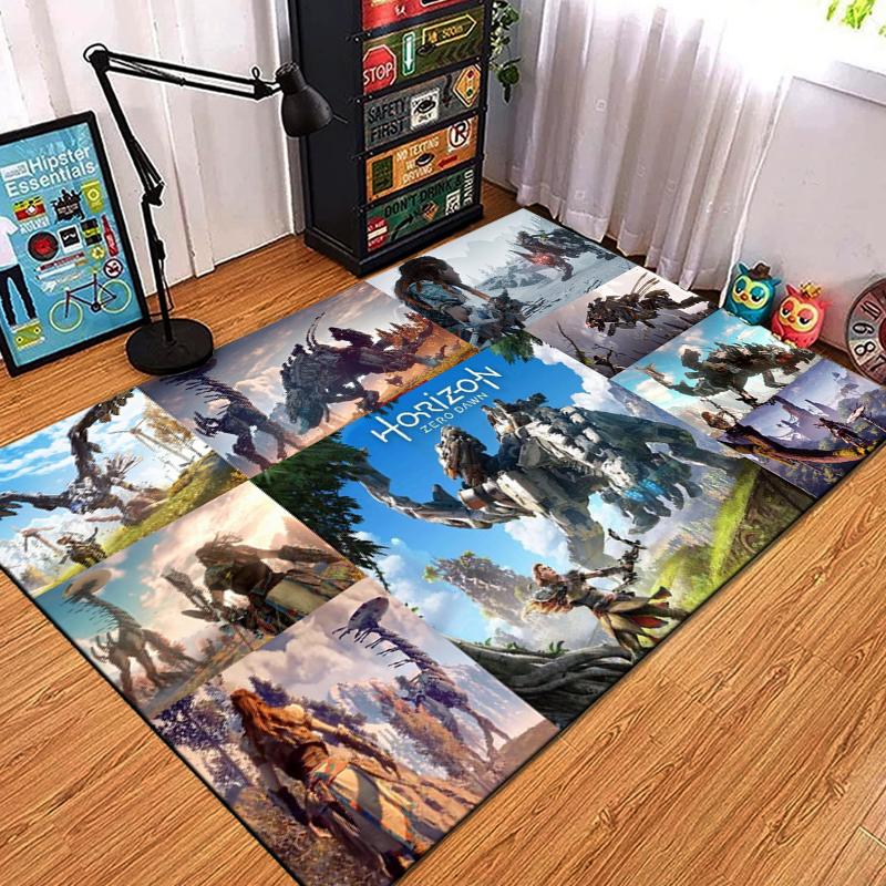 ИГРА Horizon Zero Dawn Большие ковры Ковер для дома Гостиная Спальня Диван Придверный коврик Детский Нескользящий Напольный игровой коврик Sonic