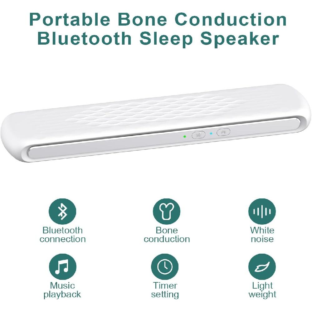 Стереодинамик с костной проводимостью, мини-портативные Bluetooth-наушники для сна для глубокого сна, шумоподавитель от бессонницы для тех, кто спит на боку