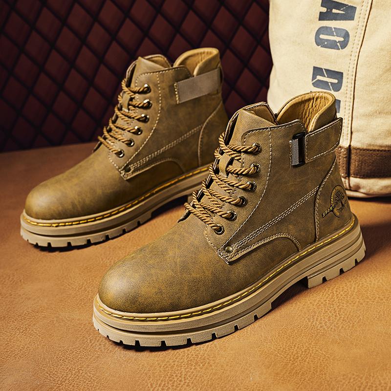 Luxury Brand Men Fashion Ankle Boots Breathable Antiskid Outdoor Hiking Boots Autumn New Shoes Light Non-slip Men Desert Boots