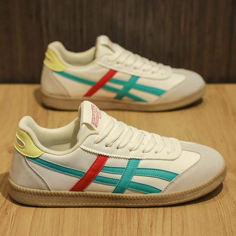 Fashion Men Sneakers PU Leather Fashion Casual Running Shoe Lace-up Men Tennis Skateboard Shoes Luxury Designer Zapatillas De Hombre