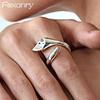 Новые модные простые серебряные кольца для женщин, пары, классические ювелирные изделия ручной работы с геометрическим рисунком, подарки для невесты