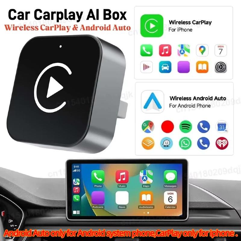 Беспроводной адаптер 2 В 1 CarPlay Android Auto, проводной адаптер CarPlay для iPhone, беспроводное управление, Plug & Play CarPlay