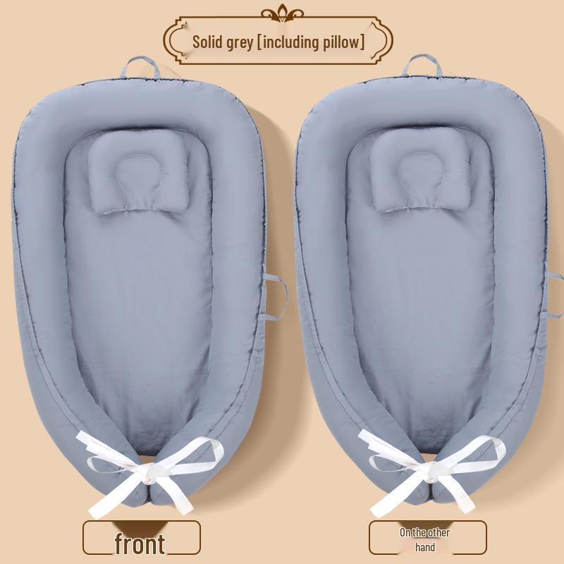 Подушка для младенца из чистого хлопка, портативная, противодавящая, и гнездо для кроватки