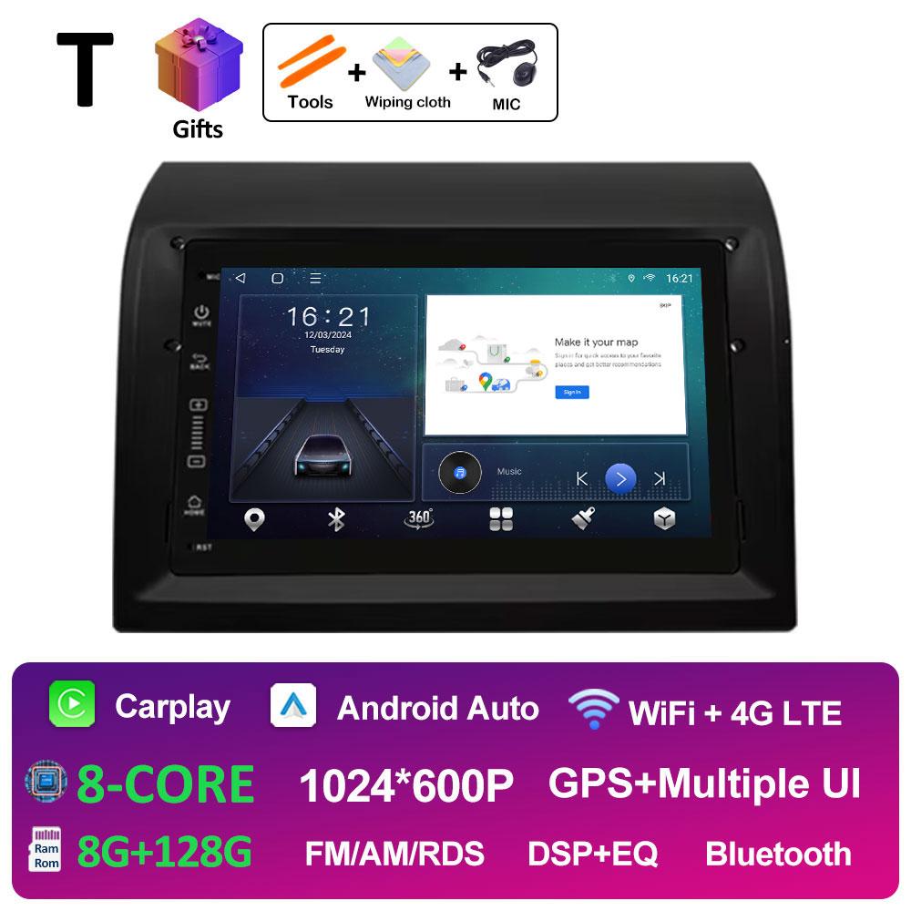 7-дюймовый Android Автомагнитола Видео Мультимедийный Плеер Для Fiat Ducato 2006 2007 2008 2009 - 2016 Беспроводной Carplay Bluetooth Головное Устройство