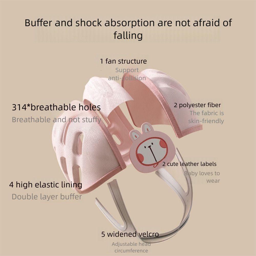 No Bumps Baby Safety Helmet 360-Degree Protection Adjustable Newborn Bumper Cap Breathable Comfortable To Wear