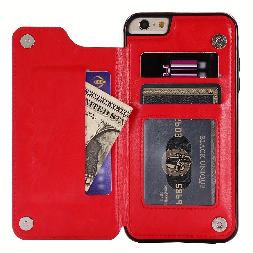 Кожаный чехол-кошелек для IPhone 14/13/12/11/Pro Max/Mini/XR/X/XS Max/8/7/6S/6 Plus/SE2/SE3/2022/2020 - держатель для карт и откидная задняя крышка