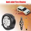 Snow Snap Skid Wheel Chains Double Buckle TPU Chains Emergency Tool Car Anti-skid Safety Winter Roadway Safety Tire Universal Adjustable 1pcs/set