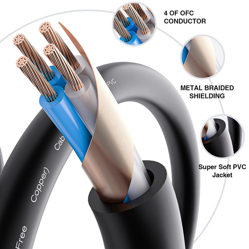 Mukjipa XLR Microphone Male to XLR Balanced Compatible with AV and Other Recording Compatible with Canon Cables and OFC Cable, Cable, Female,