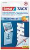 Tesa Tack Self-Adhesive Pads, Double-Sided, Transparent 72 Pcs