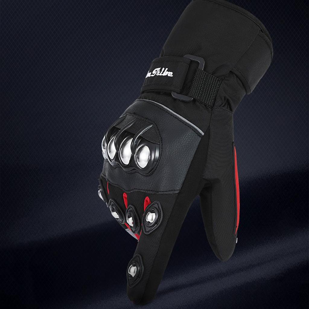 Мужские и женские перчатки для мотоциклистов с сенсорным экраном и полным пальцем, зимние перчатки для мотоциклистов, теплые водонепроницаемые перчатки для скалолазания и катания на лыжах и скутерах