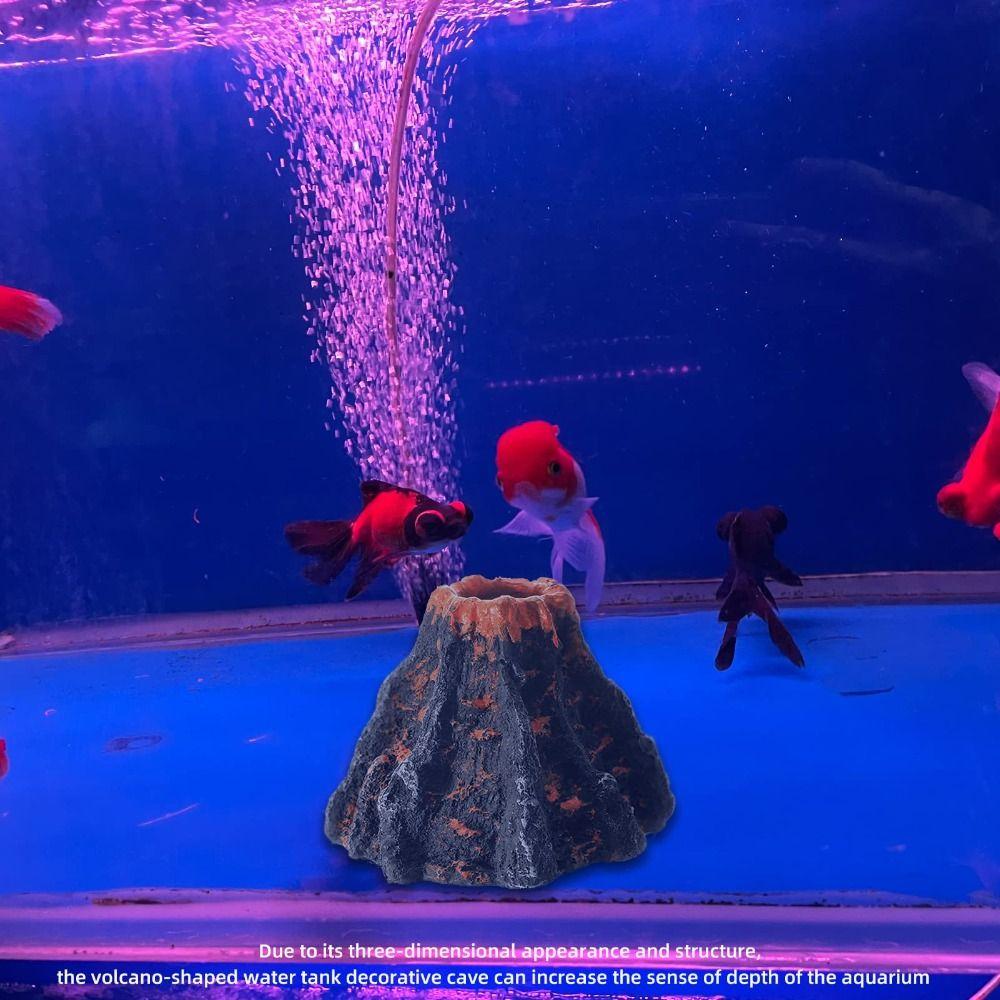 Креативное украшение для аквариума «Вулкан», мини-размер, имитация вулкана, смола, альпинарий, для аквариума