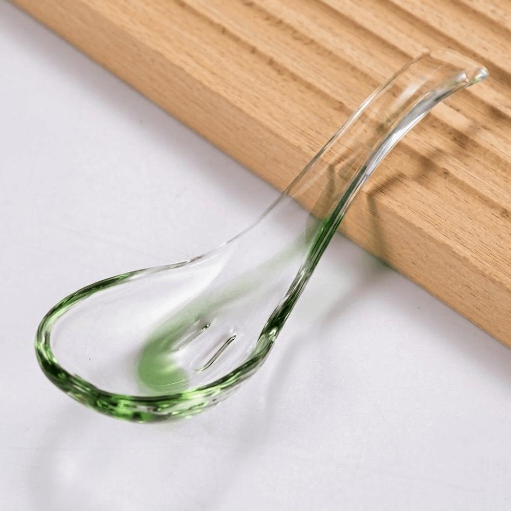 Colorful Crystal Glass Spoon Exquisite Serving Spoons Easy To Clean Condiment Spoons Restaurant