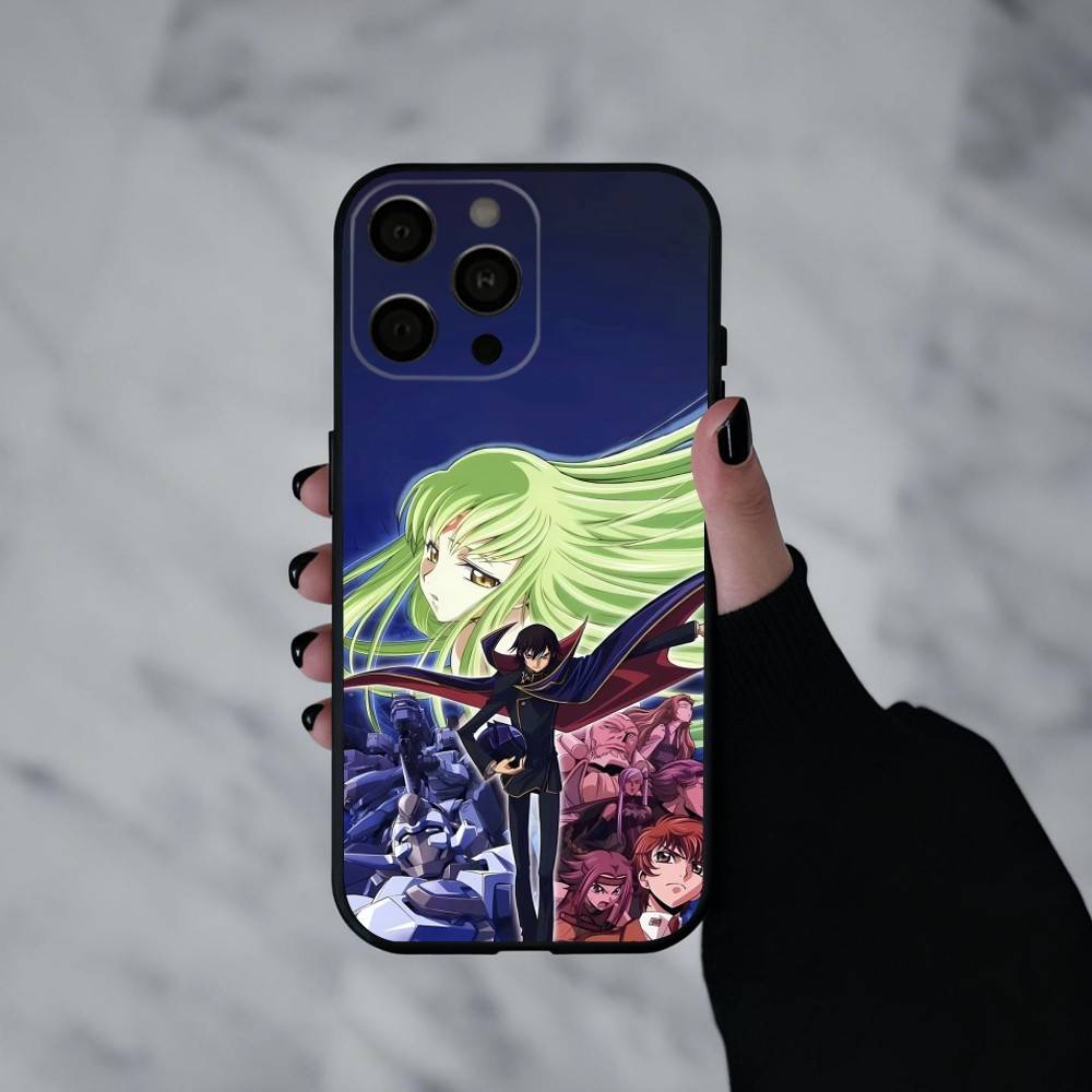 Японское аниме C-Code G-Geass Чехол для телефона для iPhone 17pro,16,15,14,13,12,11 Plus,Pro Max,XS,Мягкий силиконовый черный чехол