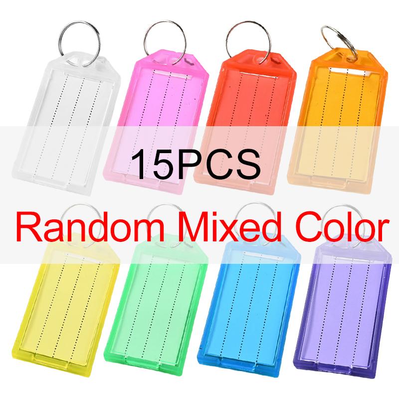 10-100PCS Assorted Multiple Colors Flap Key Tag Plastic Luggage Backpack ID Information Labels Double Sided Marking Keychain ZYF