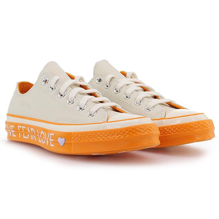 Кеды Chuck 70 Wmns Converse Низкие с принтом Love - Кремовый Женские 563474C