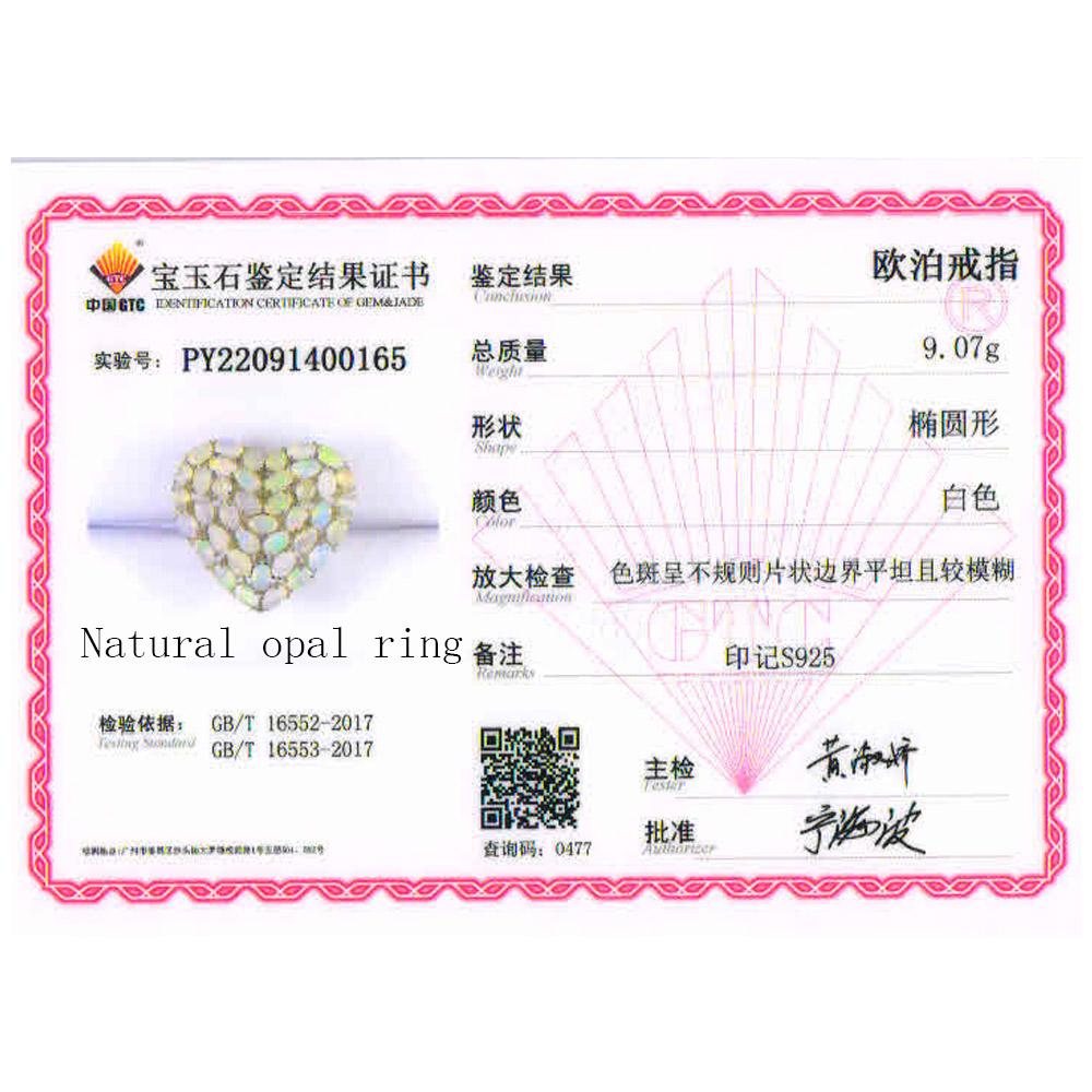 Кольцо с цветным опалом в форме большого сердца, натуральный драгоценный камень, серебро 925 пробы, изысканные украшения для женщин, роскошные ювелирные изделия, подарок для мамы, жены