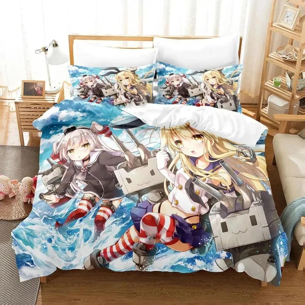 Аниме Kantai Collection Комплект постельного белья для мальчиков и девочек Twin Queen Size Пододеяльник Наволочка Кровать для мальчиков и взрослых Мода Домашний текстиль Текстиль