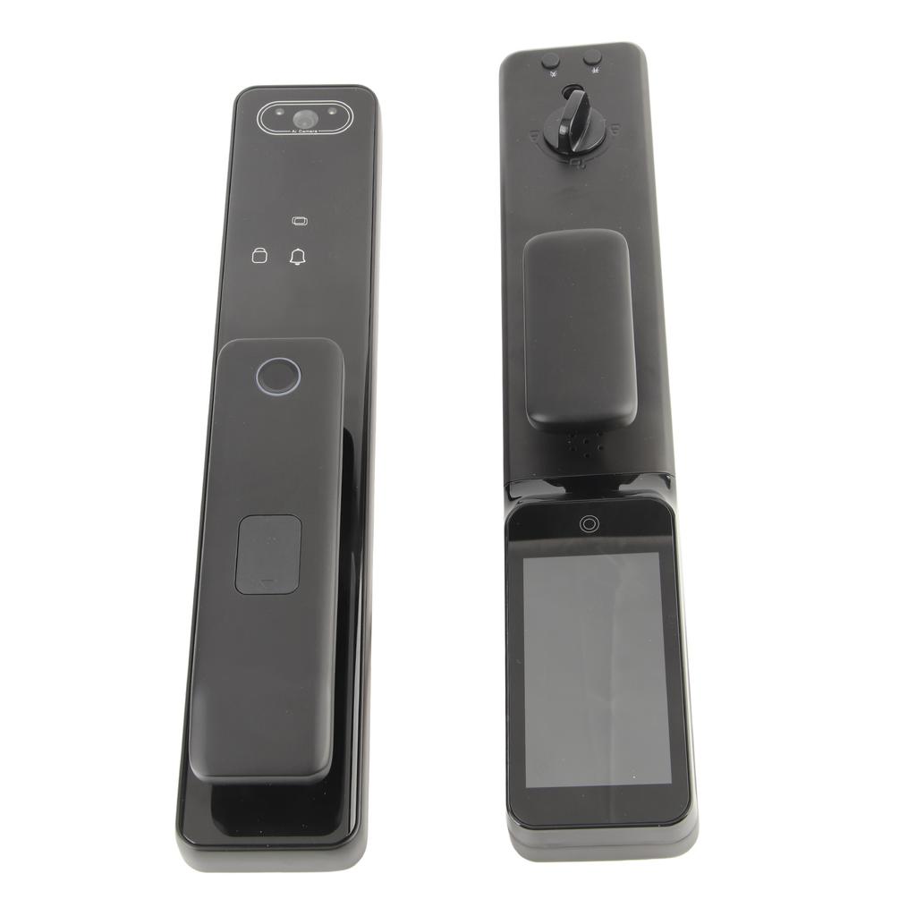 Автоматический интеллектуальный замок с дверным глазком, распознаванием лиц, отпечатками пальцев, паролем, IC-картой, механическим ключом