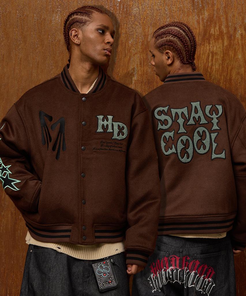 Куртка Varsity с капюшоном Stay Cool Коричневая