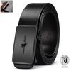New Men High Quality Belt Automatic Buckle Black Leather Men's Belt