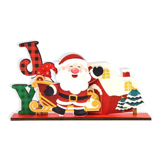 Рождественский знак на стол деревянный снеговик Санта олень елочные украшения веселое рождественское украшение для домашней вечеринки декор своими руками