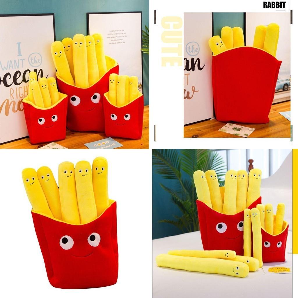 Adorable And Comfortably Plush Cute French Fries Stuffed Toy And Pizza Cushion