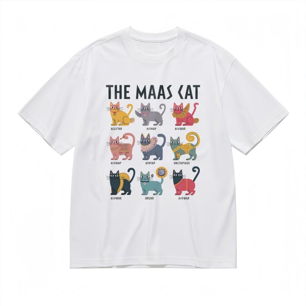 Women's Trend Classic T-Shirt Cat Collection Graphic Multi Style Art Tee