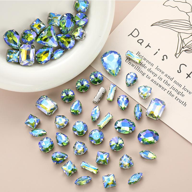 Поставка Стеклянная дрель-коготь, сшитая вручную, пряжка из алмазного кристалла, своими руками, свадебная одежда, аксессуары для волос, пряжка для обуви, аксессуары, смешанные 50 шт.