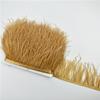 1meters High Quality Ostrich Feathers On Tape Ribbon Fringe Trim 8 -10cm Diy Sewing Trimmings Flecos White Feather Dress Clothes 